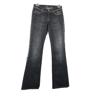 Bebe Denim Flare Black Jeans Women Sz 25